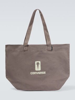 RICK OWENS DRKSHDW Gray Converse Edition Logo Tote